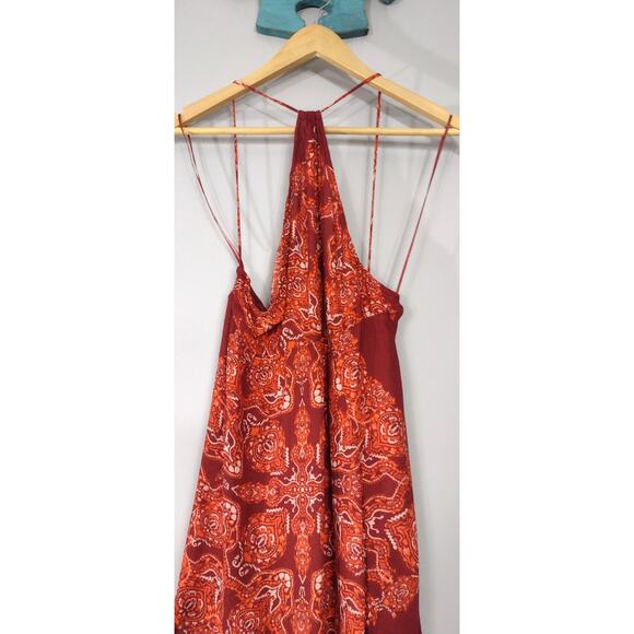 Intimately Free People Floral Red Sleeveless Spaghetti Strap Top Small - Picture 3 of 16